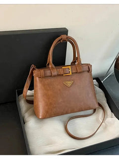 Fashionable Versatile Small Square Bag Women's Retro Crossbody Commuter Bag Ladies Handbag Soft Material Autumn Winter New Model