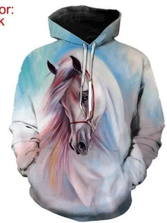 Horse Steed Animal Hoodie Men Clothing 3D Thoroughbreds Printed New in Hoodies Women Harajuku Fashion y2k Pullovers Hooded Hoody