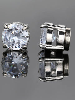 Orecchini finti Ice Out per uomo donna Forte magnete magnetico in acciaio inossidabile non penetrante Accessori per gioielli di moda Hip Hop Rock