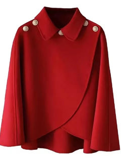 Women's Woolen Shaw Coat 2025 Autumn Winter Korean Version Short Ladies Jacket Temperament Elegant Femme Woolen Outerwear
