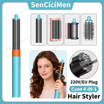 Sencicimen 6 IN 1 Multi Hair Styler Dryer Brush Negative Ion Air Styler for Auto-Wrap Curling Hair Styling Tools Hair Dryer Set