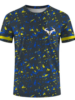 Serie di badminton e tennis T-shirt girocollo a maniche corte per sport estremi all'aria aperta da uomo e da donna stampata in 3D