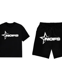 Y2K t-shirt Short Kpop Street Fashion Print Unisex manica corta top Casual pantaloncini larghi con coulisse pantalone donna uomo abbigliamento Tees