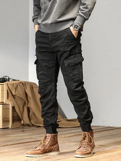 CAAYU Joggers Cargo Pants for Men Casual HipHop Y2k Hit Color Pocket Male Trousers Sweatpants Streetwear Techwear Pants Oversize