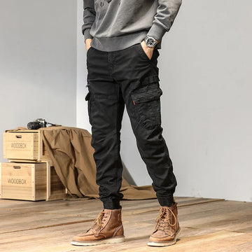 CAAYU Joggers Cargo Pants for Men Casual HipHop Y2k Hit Color Pocket Male Trousers Sweatpants Streetwear Techwear Pants Oversize