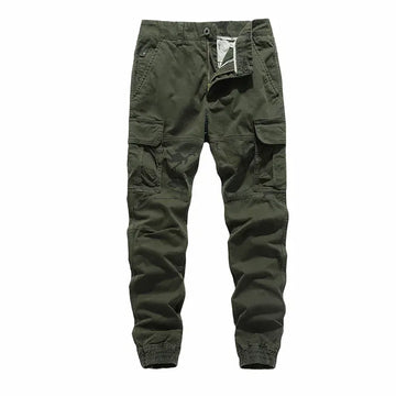 Fashion Cargo Pants Men Streetwear Leisure Thick Cotton Jogger Pants Multi Pockets Ankle Banded Man Casual Trousers MY193