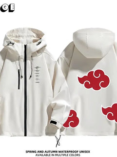 Naruto Shippuden anime peripheral two-dimensional men's and women's hooded jackets, couple's jackets, casual and warm jackets
