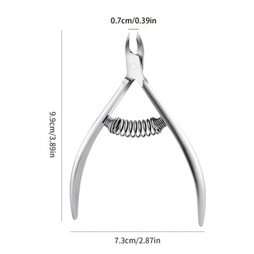 1pcs Professional Stainless Steel Cuticle Nipper, Sharp Precision Nail Trimmer, Durable Spring-Loaded Tool, Salon-Quality Manicure & Pedicure Accessory for Clean & Neat Nails