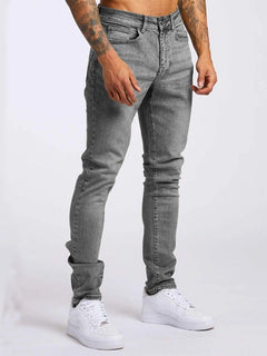 New Stretch Men's Jeans Washed Motorcycle Trousers Vintage Man Cowboy Pants Punk Loose Straight Retro Baggy Designer Casual Goth