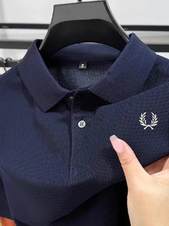 Polo da uomo di alta qualità, in cotone pesante, estivo, nuovo, classico, di marca, ricamato, comodo, traspirante, alla moda, a maniche corte