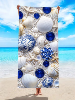 Telo mare in fibra ultrafine Ocean Element da 1 pezzo, telo mare assorbente ad asciugatura rapida, telo mare sportivo per il nuoto