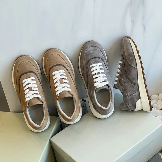 2025 New Women's Sports Shoes Anti-slip Spring and Autumn Lace-up Women Shoes Plus Size Comfortable Casual Shoes female