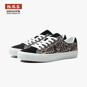 Goluck Classics Sneakers Stylish Leopard Vulc Skateboard Shoes Shock Absorption Encapsulated Men&Women Durable Comfortable Spo