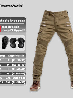 New Double Zipper Metal Style Motocross Moto Trousers Men For Woman Outdoor Riding Jeans Protective Gear Motorcycle Pants
