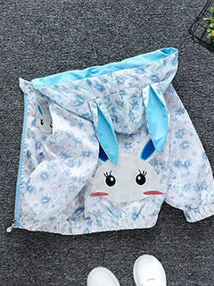 1 2 3 4 5 6 Years Baby Girls Jacket Cute Cartoon Animals Spring Autumn Boy Windbreaker Coat Hooded Z