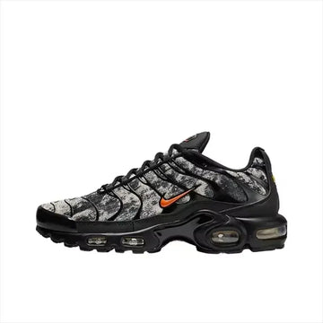 Nike Air Max Plus TN Black Orange Multi Camo Men's Outdoor Techwear Style Air Cushion Street Everyday Casual Wear FV6913-001