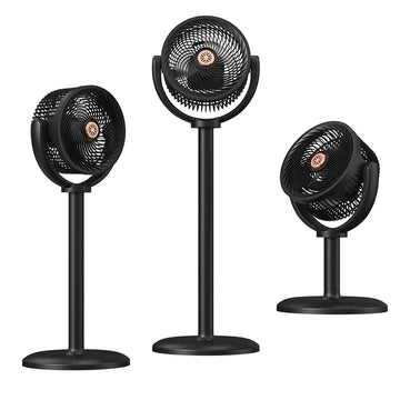 Ventilatore a circolazione d'aria, ventilatore da esterno, ventilatore da campeggio, ventilatore ricaricabile da pavimento, ventilatore da tavolo con altezza regolabile, regolazione a 5 velocità