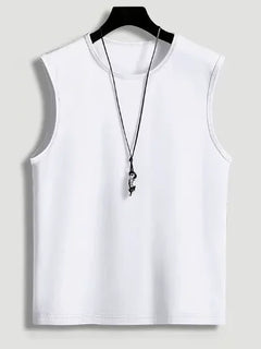 White Down Vest with Thickened Stand Up Collar Trendy Men's Windproof Vest Couple Style Graphene Self Heating Sports Vest