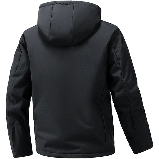 2025 Winter Down Padded Jacket Men Middle-aged Elderly Casual Fashion Down Jacket Dad Suit Plush Thick Graphene Warm Cotton Suit