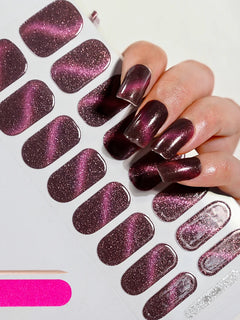 Semi Cured Wraps Fast Gel Nail Sticker Soild Nail Gel Wraps Adhesive Full Cover Gel Nail Decal UV Lamp Cured Manicure Decoration