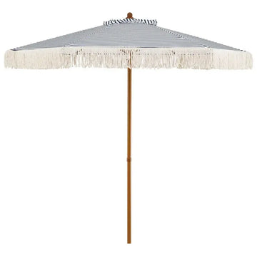 Ombrellone da Patio da 7 Piedi con Frange, Ombrellone da Spiaggia Protettivo dal Sole con Nappe Boho - Blu