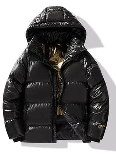 Winter Black All-match Men Parkas Coats with Hood Comfortable Warm Male Clothing Solid Color Thicken Cotton Jackets High Quality