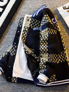 Autumn Winter New Men's Cardigan Single-Breasted Fashion Knit Sweater Stitching Colorblock O Collar Coats Swearter Jackets