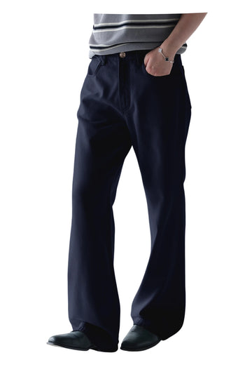 Vintage Men's Flare Jeans High Waist Wide Leg Loose Fit Denim Pants Business Casual Classic Trousers For Men Street Daily Wear
