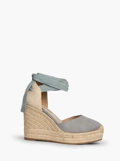 Corina brand esparto wedges espadrilles with blue natural jute wedge