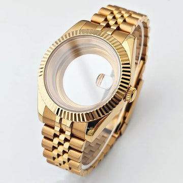 40mm Sapphire Glass For Men Watch Case Fit Miyota 8215 8285 DG2813 Movement Waterproof Jub President Stainless Strap 31mm Dial