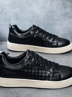 New Spring Autumn Low Cut Men's Board Shoes Fashion Lightweight Plaid Men's Casual Single Shoes