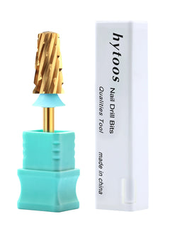 HYTOOS Titanium Safety Tapered Nail Drill Bits Smooth Top Barrel Carbide Bit Gel Removal Electric Drills Accessories Tool