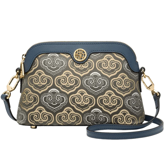 Limited Hot Chinese Style Cow Leather Women Messenger Bag Soft Skin Soft Embroidery Crossbody Bags Purses Royal Stylish #SC1600