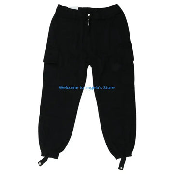 X4YC Womens Elastic High Waist Loose Cargo Jogger Jeans Pant with Side Flap Pockets