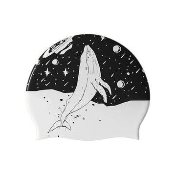 Cuffia da nuoto in silicone Attrezzatura per piscina Cappelli da nuoto impermeabili antiscivolo Protezione per le orecchie Cuffie da bagno elastiche Capelli lunghi Adulti