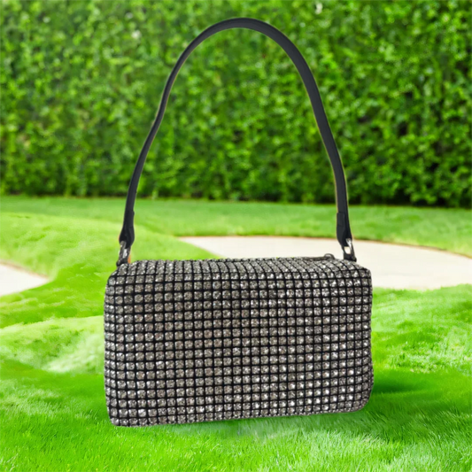 2026 Borsa da sera di lusso con perle di strass per donna | Borsa scintillante per spettacoli teatrali | Elegante borsa a tracolla con pochette per cena