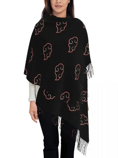 Neji Cloud Japanese Anime Shawl Wraps Women Winter Long Soft Scarf Pashmina Tassel Scarves