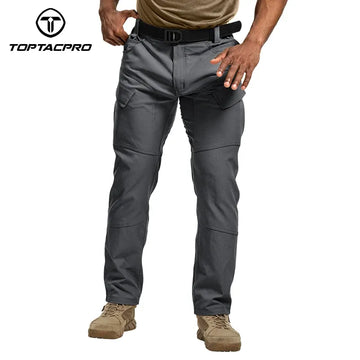 TOPTACPRO Men's Flex Ripstop Water-Resistant Lightweight Stretch Cargo Trousers for EDC Outdoor Work Hiking 8201