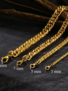 Chunky Miami Cuban Chain Necklaces for Men Women,Silver Color Stainless Steel Metal Chain Collar,Basic Classic Jewelry Gift