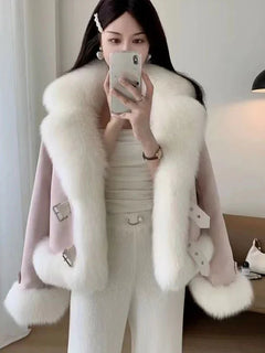 High End Fashion Faux Mink Fur Jacket 2025 New Winter Thicken Warm Elegant Fluffy Short Fur Coats High Quality Fox Fur Outwear