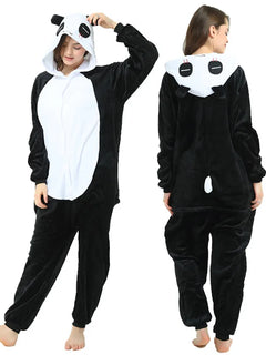 Couples Pajamas Jumpsuits Women Men Adult Winter Thicken Hooded Pyjamas Sleepwear Korean Loose Onesies Soft Warm Home Clothes