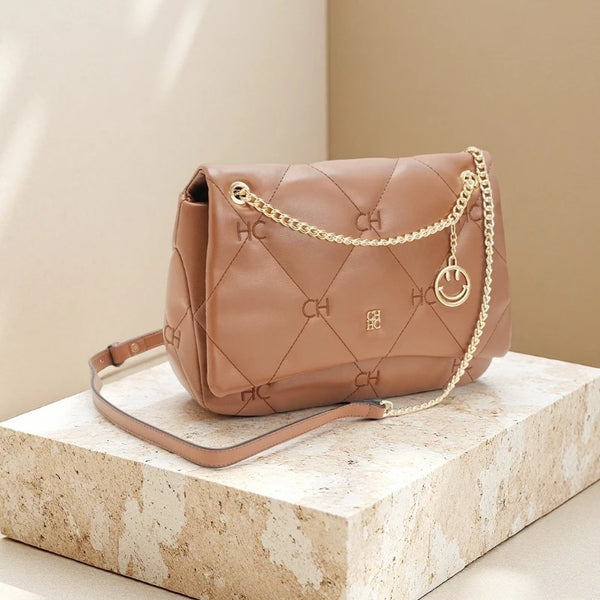 Carolina Herrera New Bag Borsa nuvola da donna Borsa con patta con catena di diamanti Borsa quadrata piccola in pelle di fascia alta e versatile