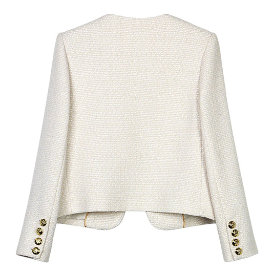 2025 new style fashionable and elegant ladylike high-end temperament design casual tweed jacket