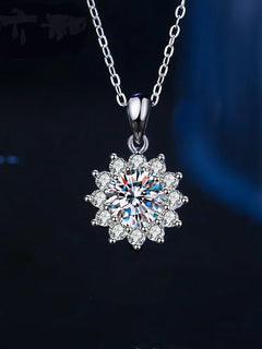 Collane in Argento Sterling 925 con Pendente in Zircone Brillante, Classiche per Donne, Gioielli per Matrimoni e Fidanzamenti, Regalo di Moda per Feste, Vendita all'Ingrosso