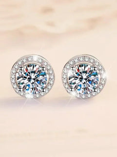 DISINIYA Color Earrings Mosonite Earring Square Bag Earrings marry Jewelry simple and fashionable party, Valentine's Day gift