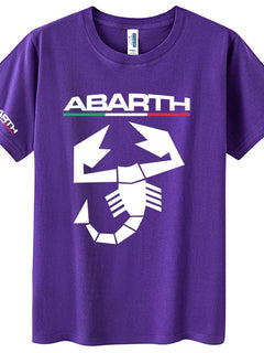 Abarth Scorpion 100% cotone T-shirt da uomo Abarth Scorpion Bianco Nero Auto Sport da corsa Italia M