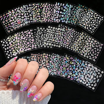 30 Sheets Flower Nail Stickers for Nail Art Colorful Self Adhesive Daisy Nail Decals Spring Summer Nail Art Stickers Cute Floral