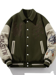 Man Baseball Jacket Winter Letter Embroidery Varsity Jacket Women American Vintage Coat Warm Fashion Hip Hop Original Original