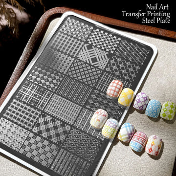 Gothic Letter Nail Art Transfer Printing Steel Plate Nail Art Silicone Stamp Star Heart Dot Bowknot Lace Manicure Tool Templates