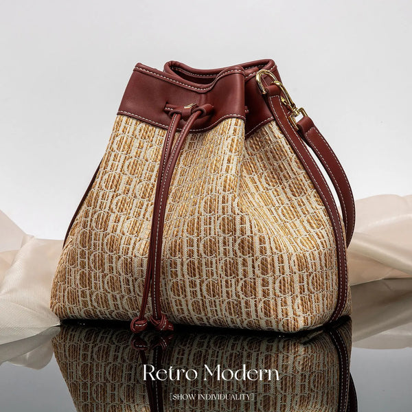 Carolina Herrera Borsa da donna con coulisse Borsa a tracolla monospalla Pendolarismo quotidiano Borsa a secchiello versatile di grande capacità